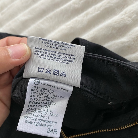 Ag Adriano Goldschmied The Legging Ankle Super Skinny Black Denim Jeans (24R) - Picture 9 of 15